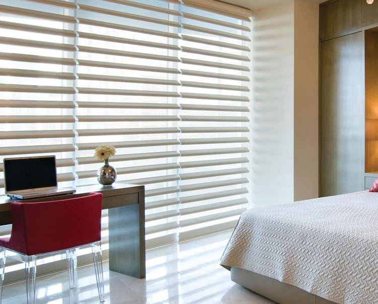 A drapery-like look with shade function